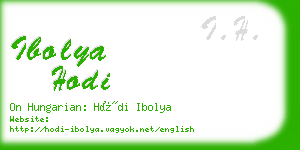 ibolya hodi business card